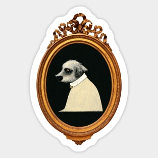 Edward Gorey-inspired Dog Portrait Sticker